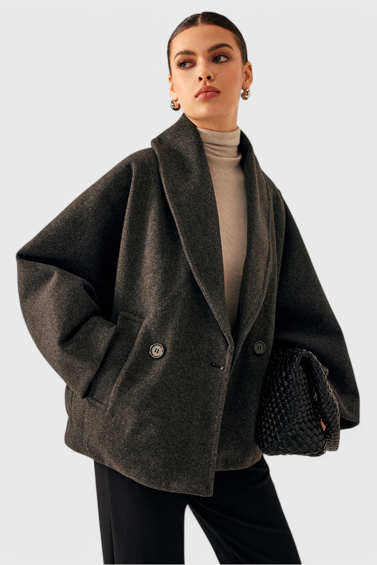 Helena Relaxed Silhouette Oversized Tweed Coat