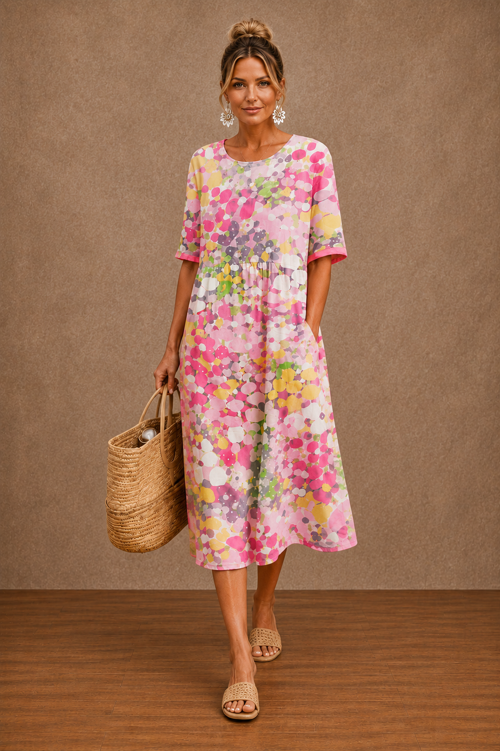 Hazel | Floral Summer Midi Dress
