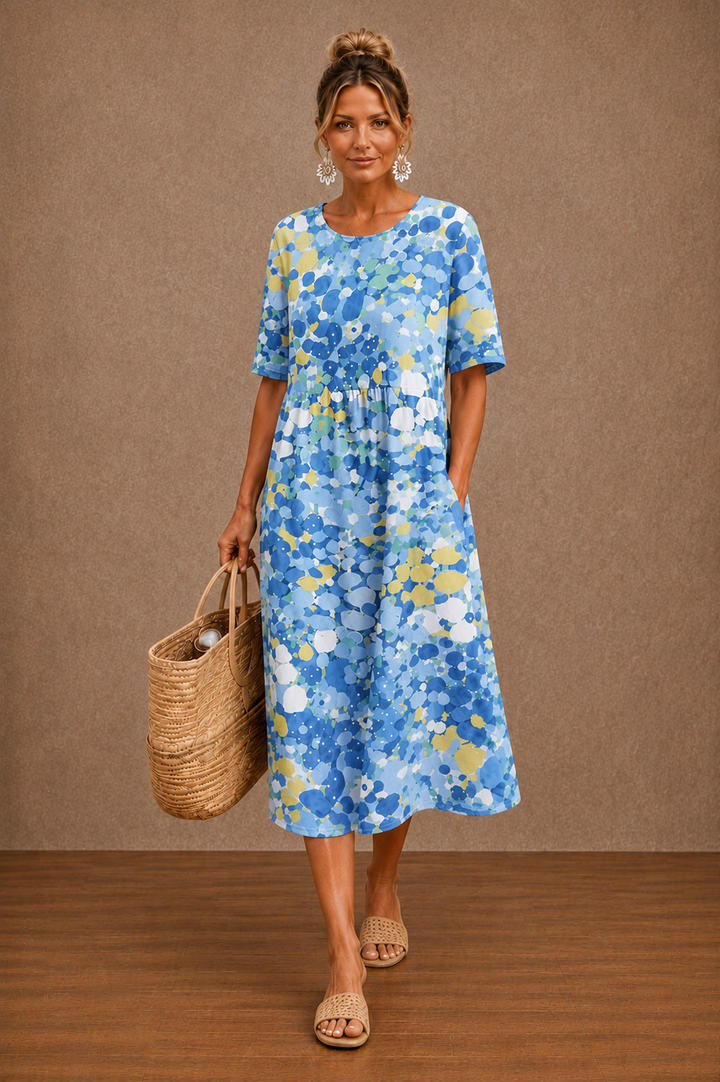 Hazel | Floral Summer Midi Dress