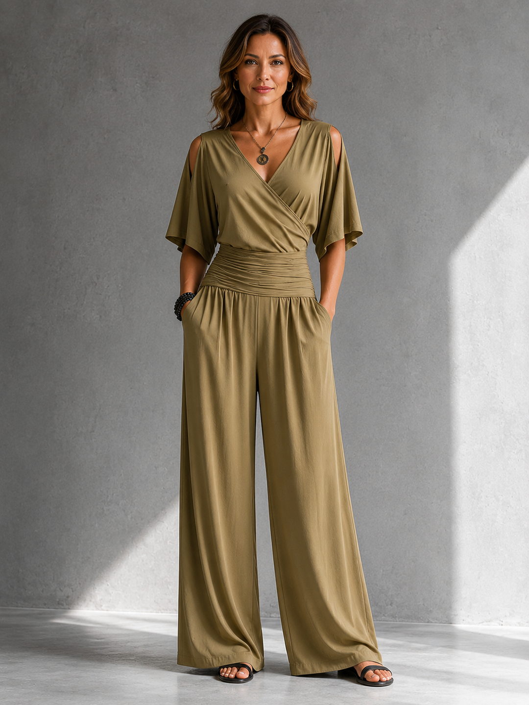 Stella | Wrap V-Neck Jumpsuit