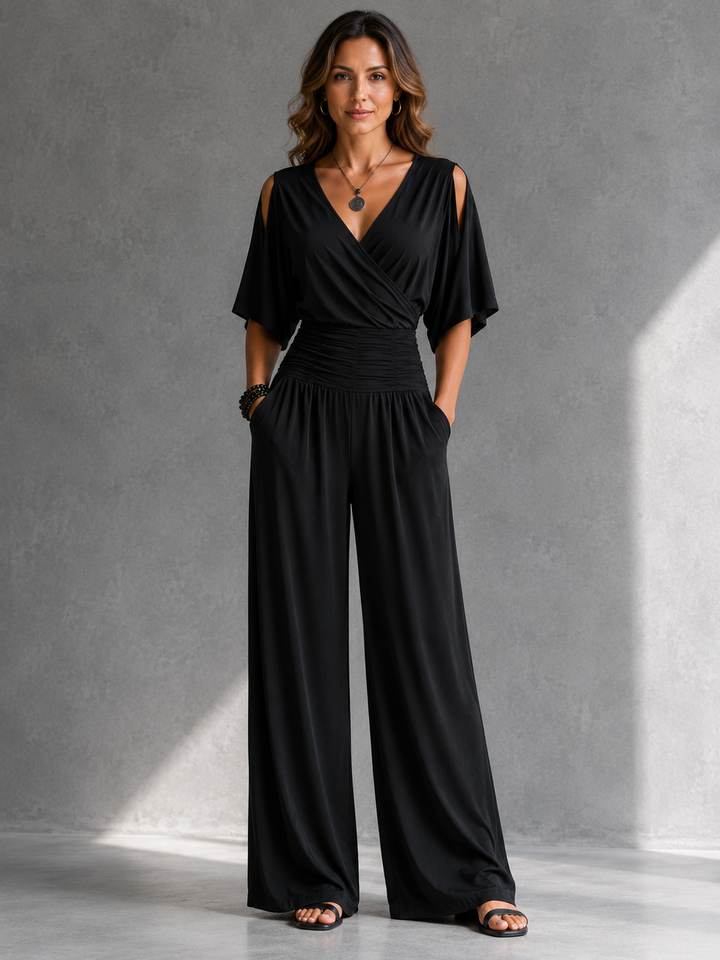 Stella | Wrap V-Neck Jumpsuit