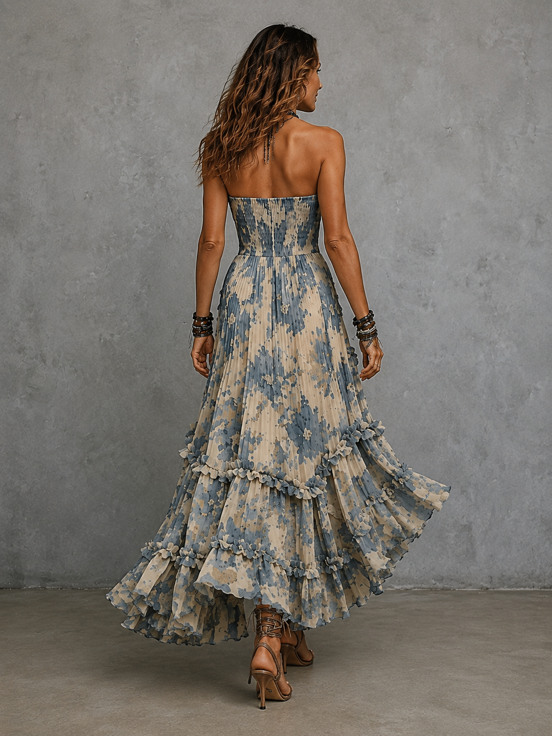 Rosalind | Strapless 3D Floral Maxi