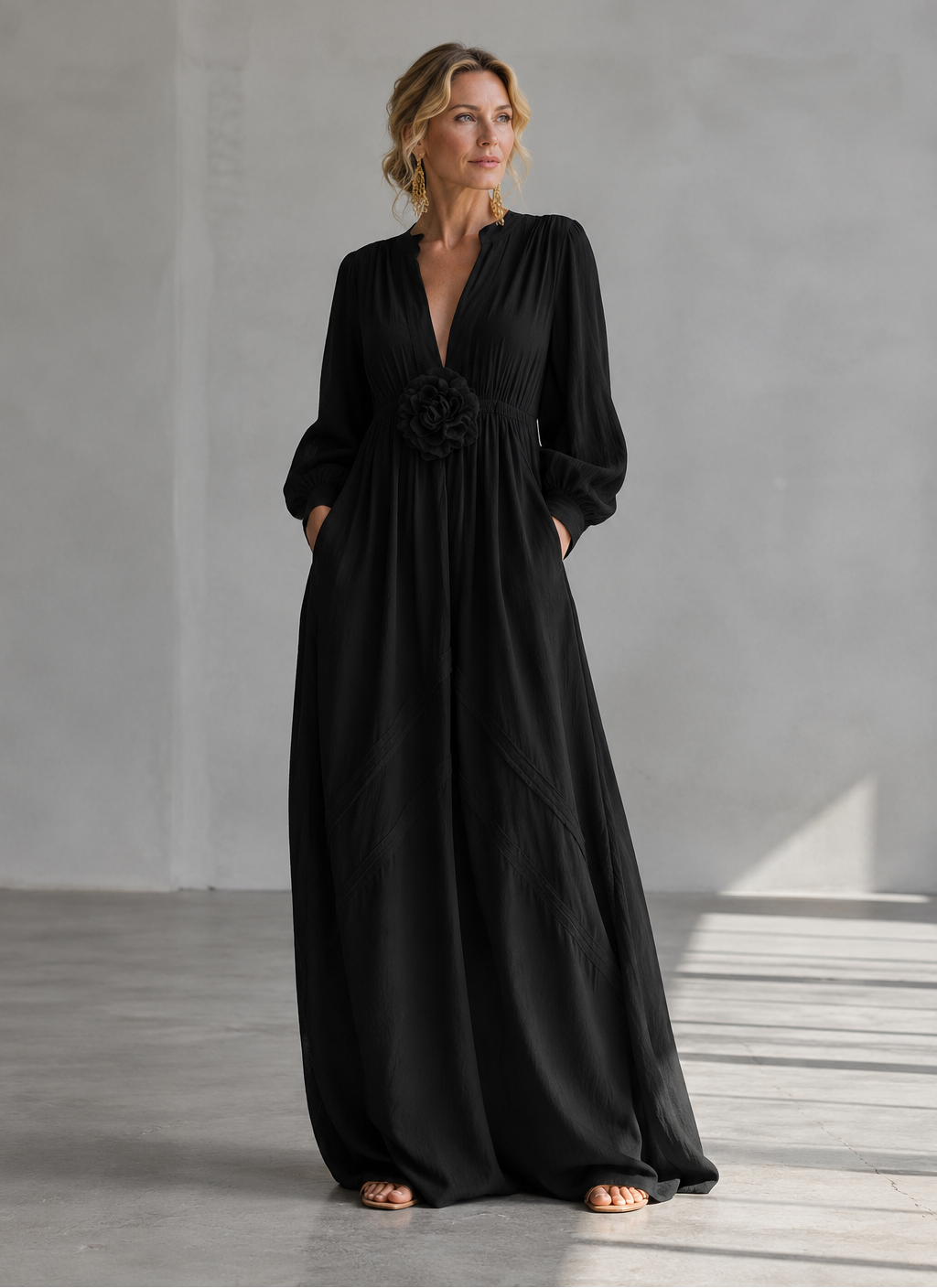 Marielle | 3D Floral High-Waist Maxi