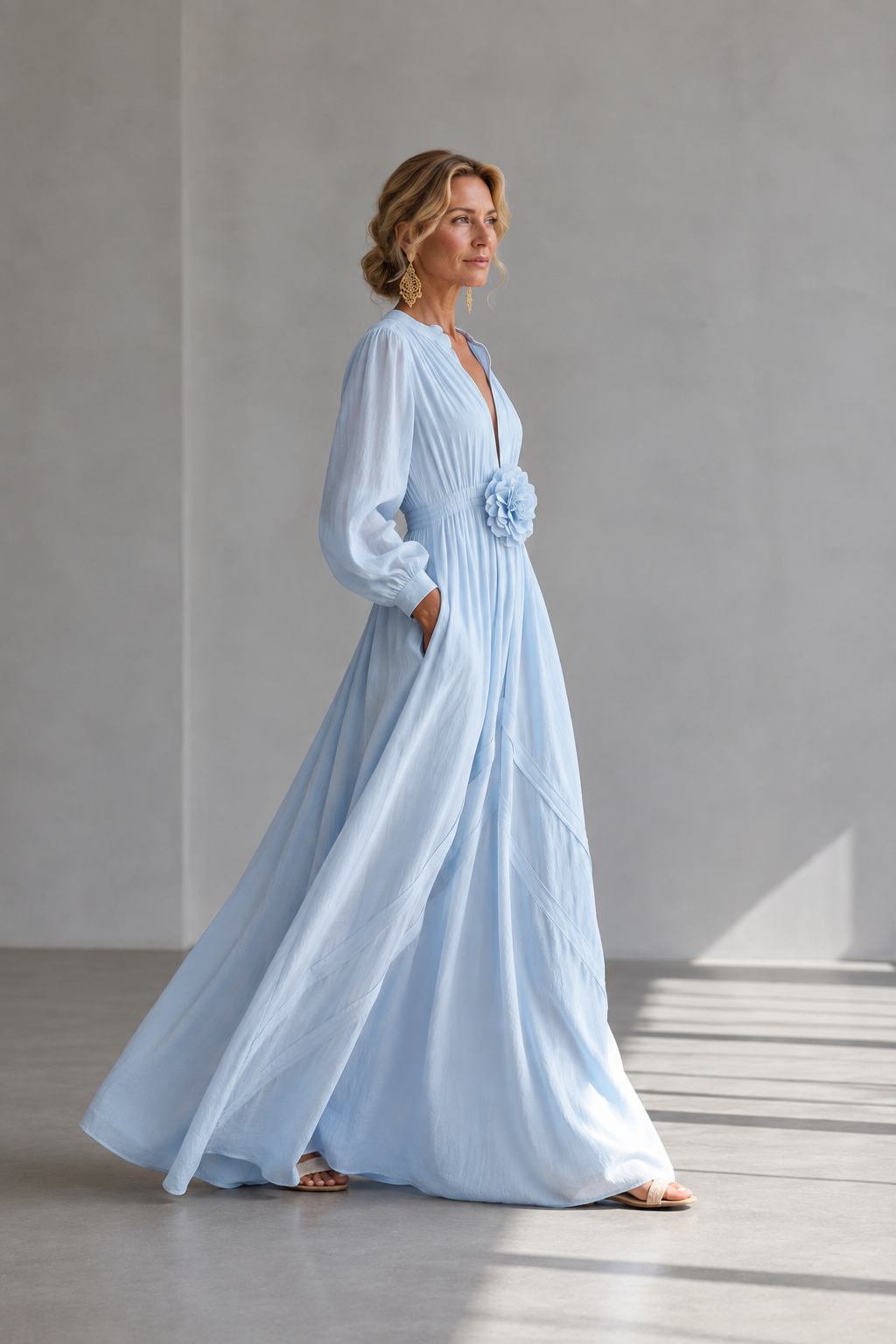 Marielle | 3D Floral High-Waist Maxi