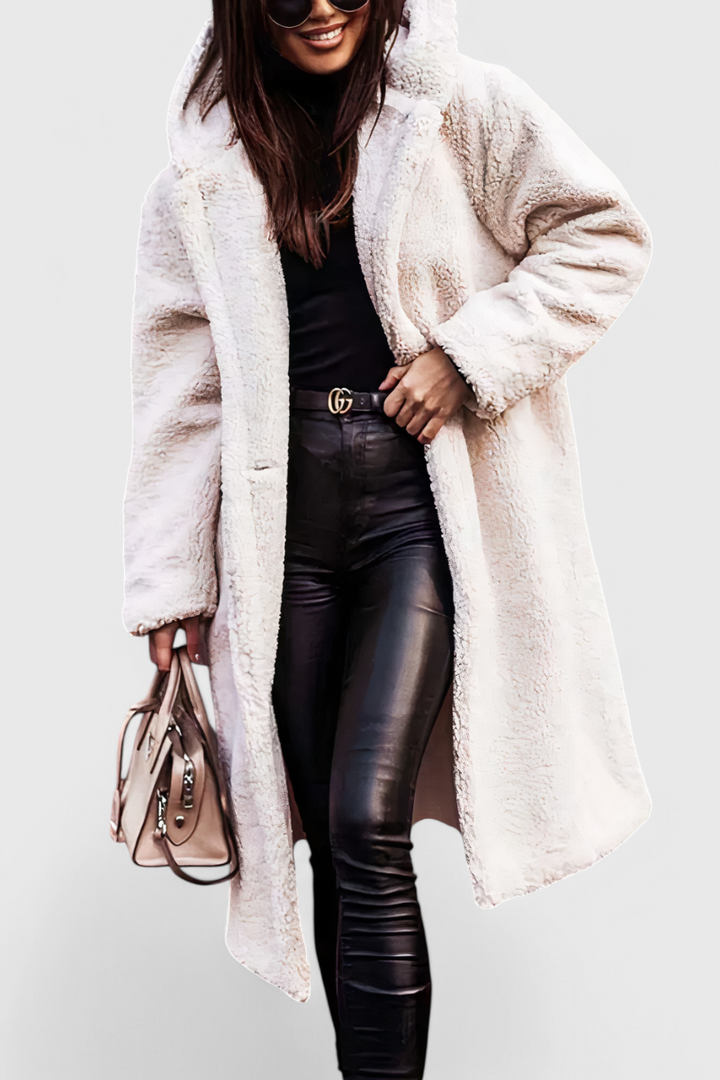 Relaxed Fit Mila Long Coat in Luxurious Soft Fur