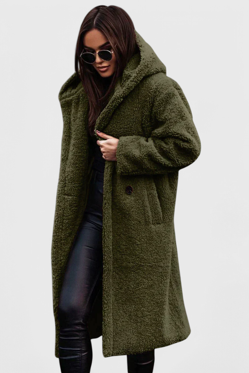 Relaxed Fit Mila Long Coat in Luxurious Soft Fur