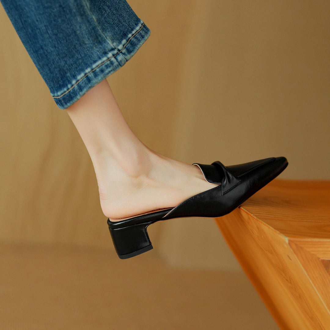 Erlen Genuine Leather Mules