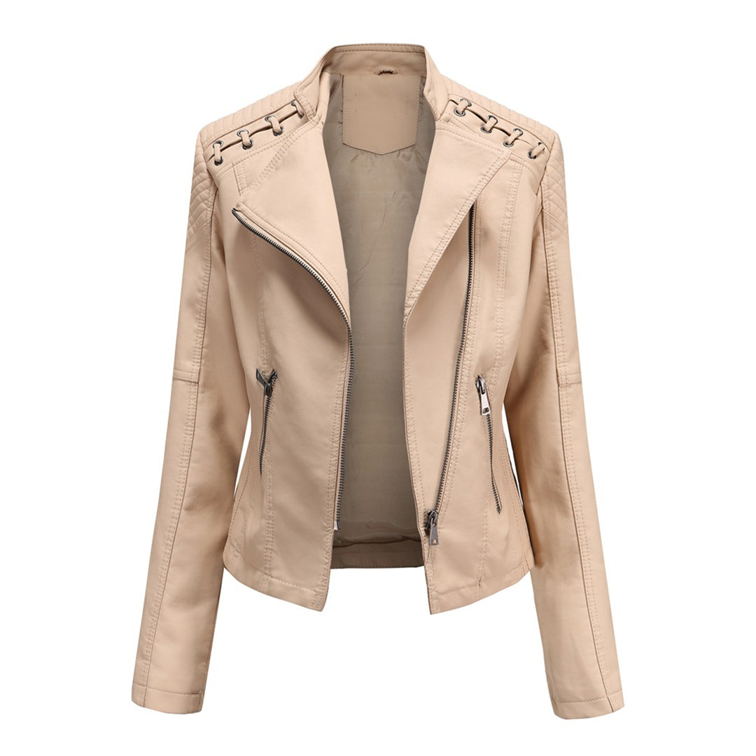 Marguerite™ | Classic Lace Detail Biker Jacket