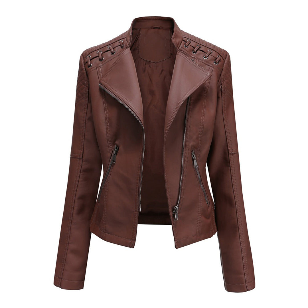 Marguerite™ | Classic Lace Detail Biker Jacket