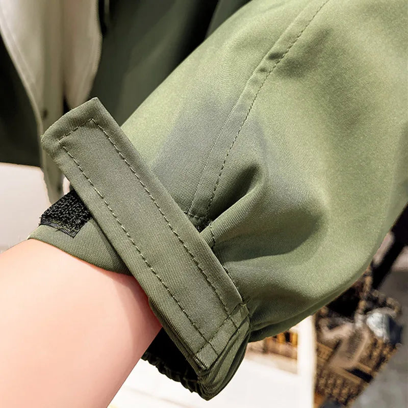 Fiore™ | Classic Autumn Layered Windbreaker Jacket