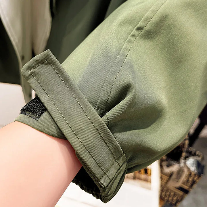 Fiore™ | Classic Autumn Layered Windbreaker Jacket