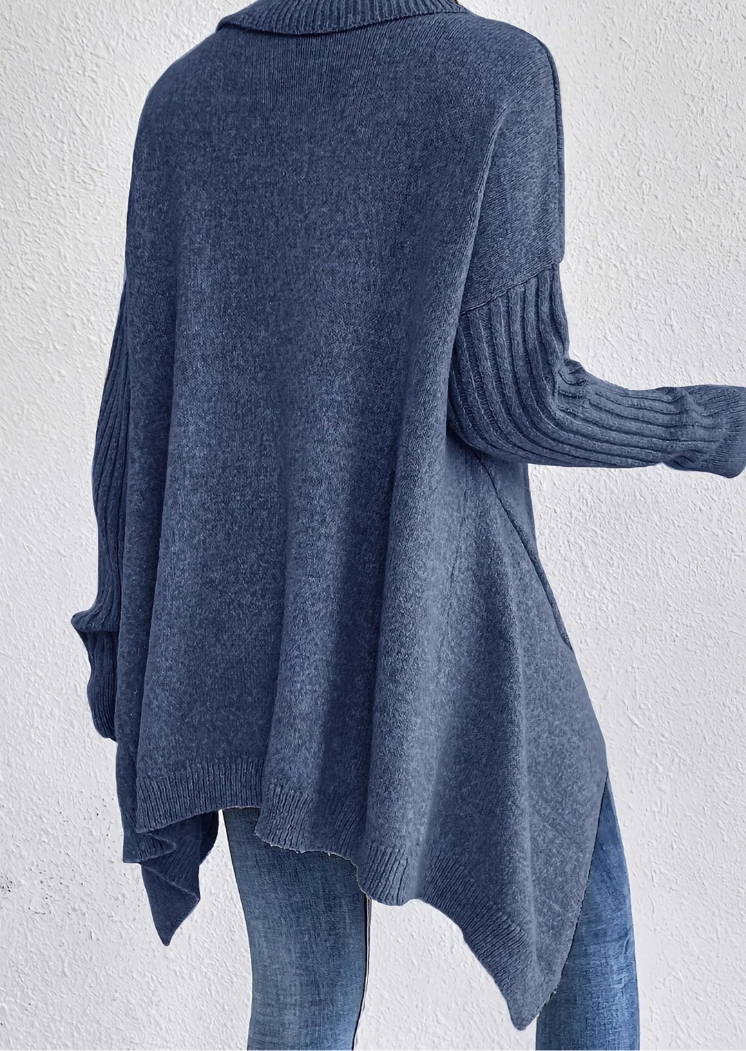 Oversized Turtleneck Knit Sweater