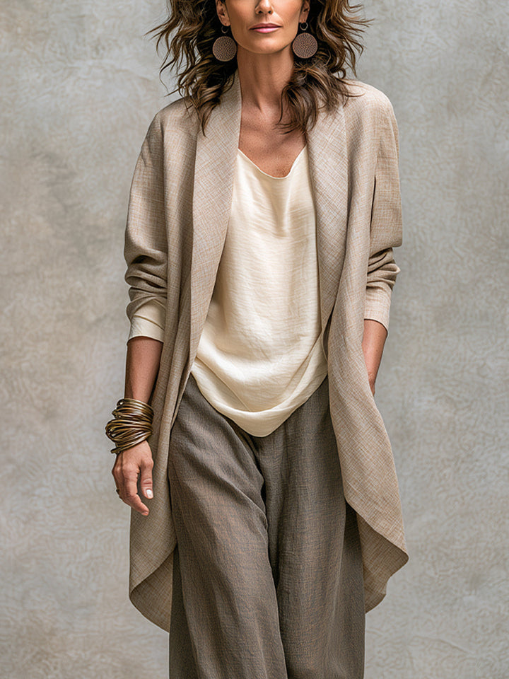 Constance | Relaxed Three-Piece Layered Set with Palazzo Pants