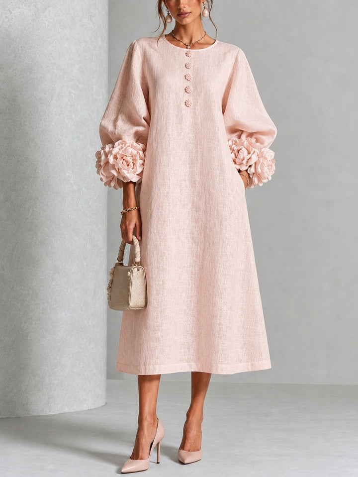 LILIANA - ELEGANT FLORAL MIDI DRESS