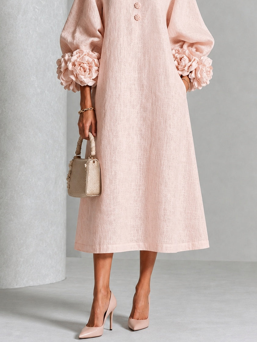 LILIANA - ELEGANT FLORAL MIDI DRESS