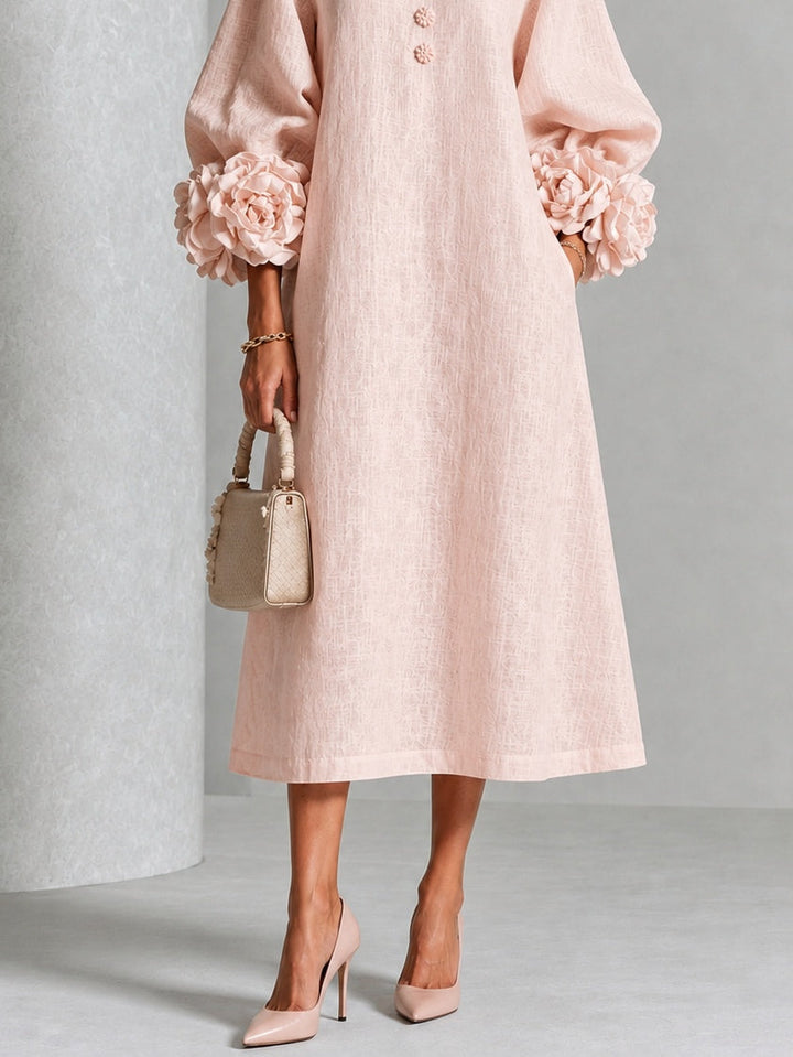 LILIANA - ELEGANT FLORAL MIDI DRESS