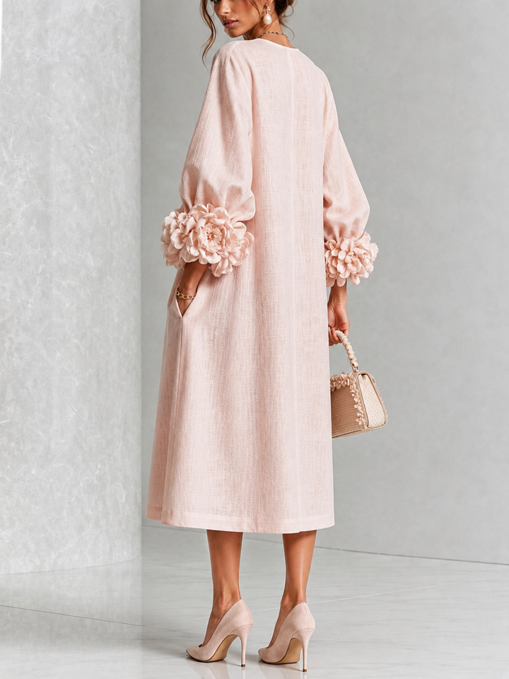LILIANA - ELEGANT FLORAL MIDI DRESS