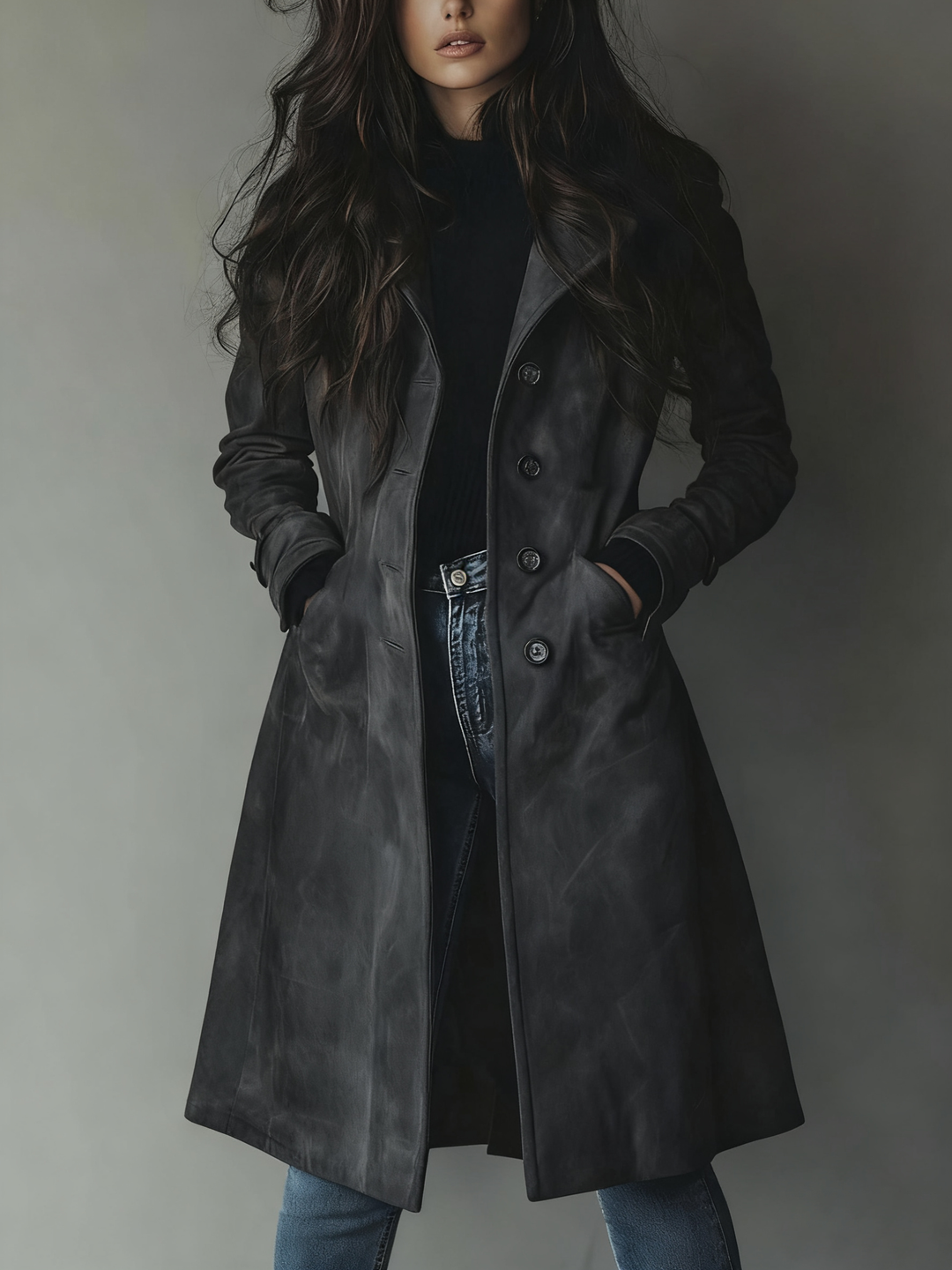 Colleen™ | Vintage Long Button Front Autumn Coat