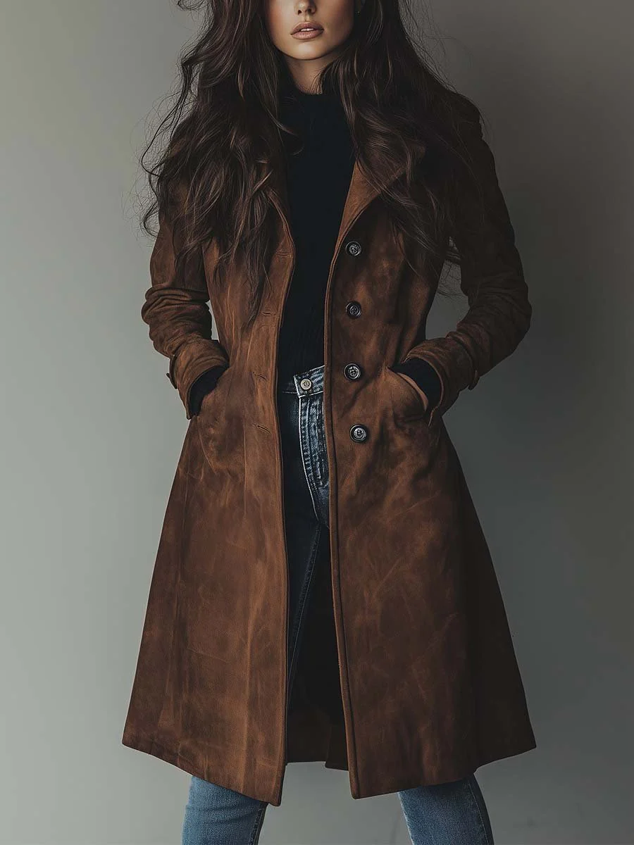 Colleen™ | Vintage Long Button Front Autumn Coat