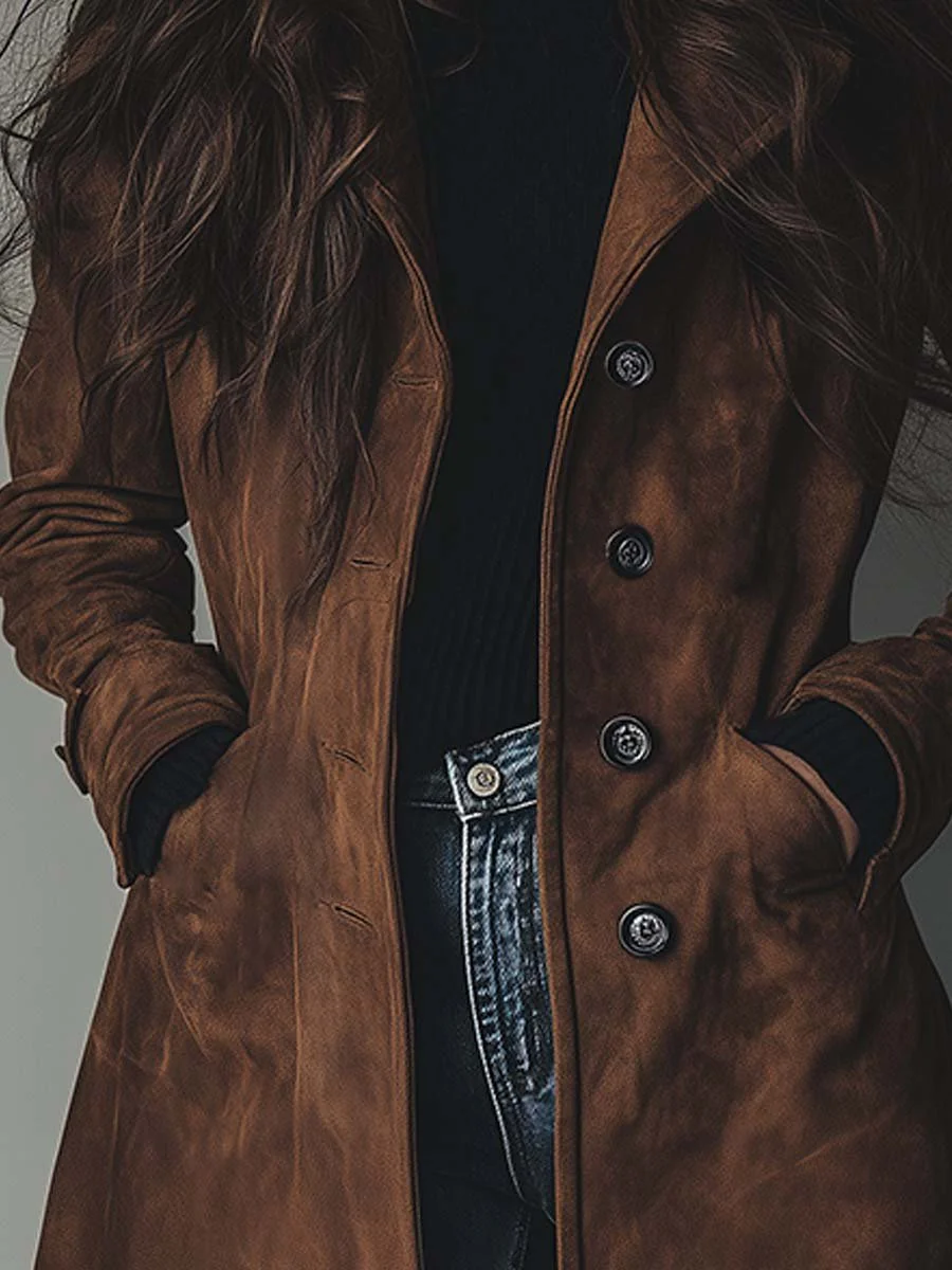 Colleen™ | Vintage Long Button Front Autumn Coat