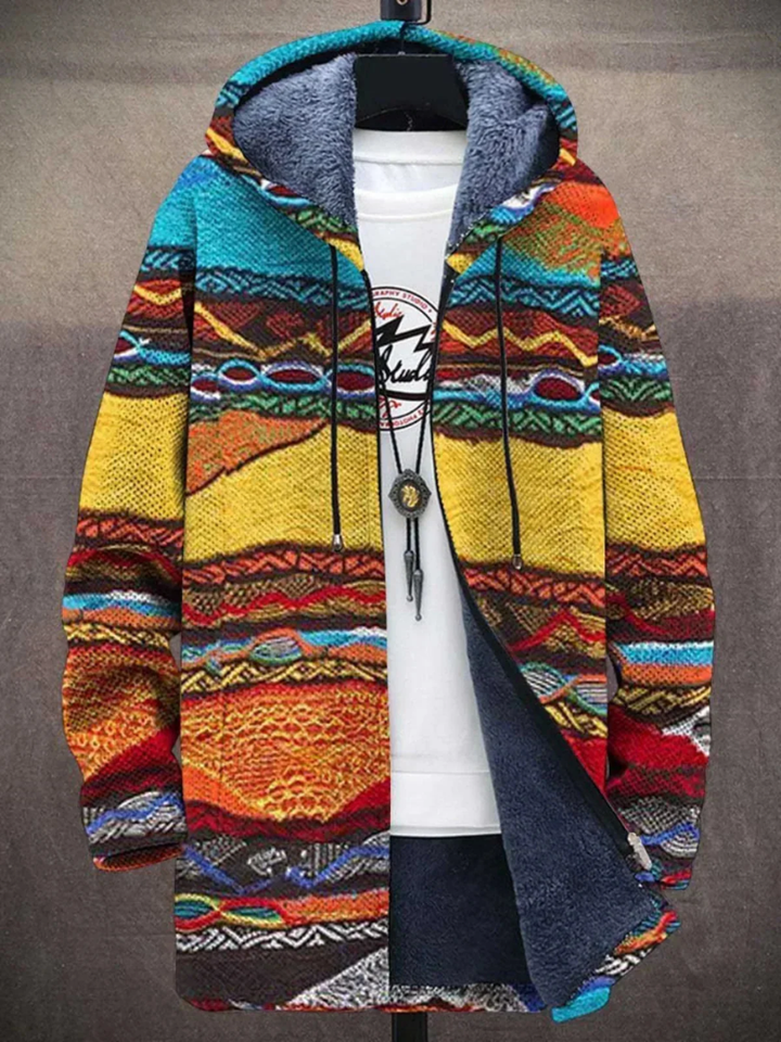 Brooklyn | Art-Inspired Hooded Cardigan
