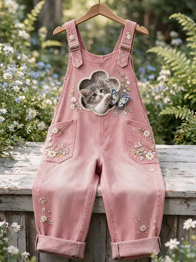 Maranda™ | Timeless Cat-Print Jumpsuit