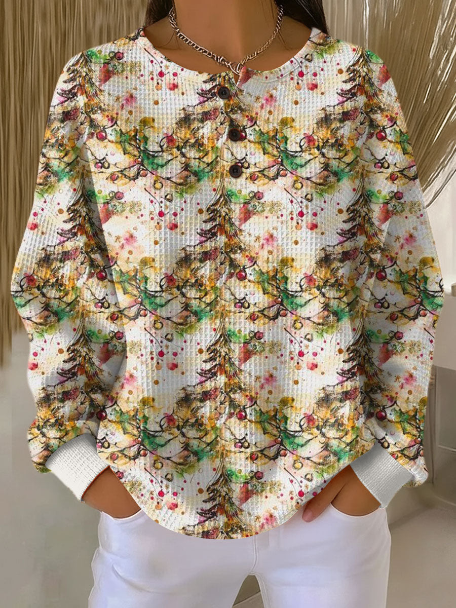 Mille | Festive Christmas Tree Pattern Cozy Sweater
