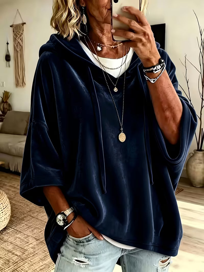 Stella™ | Relaxed Oversized Velvet Hooded Sweater
