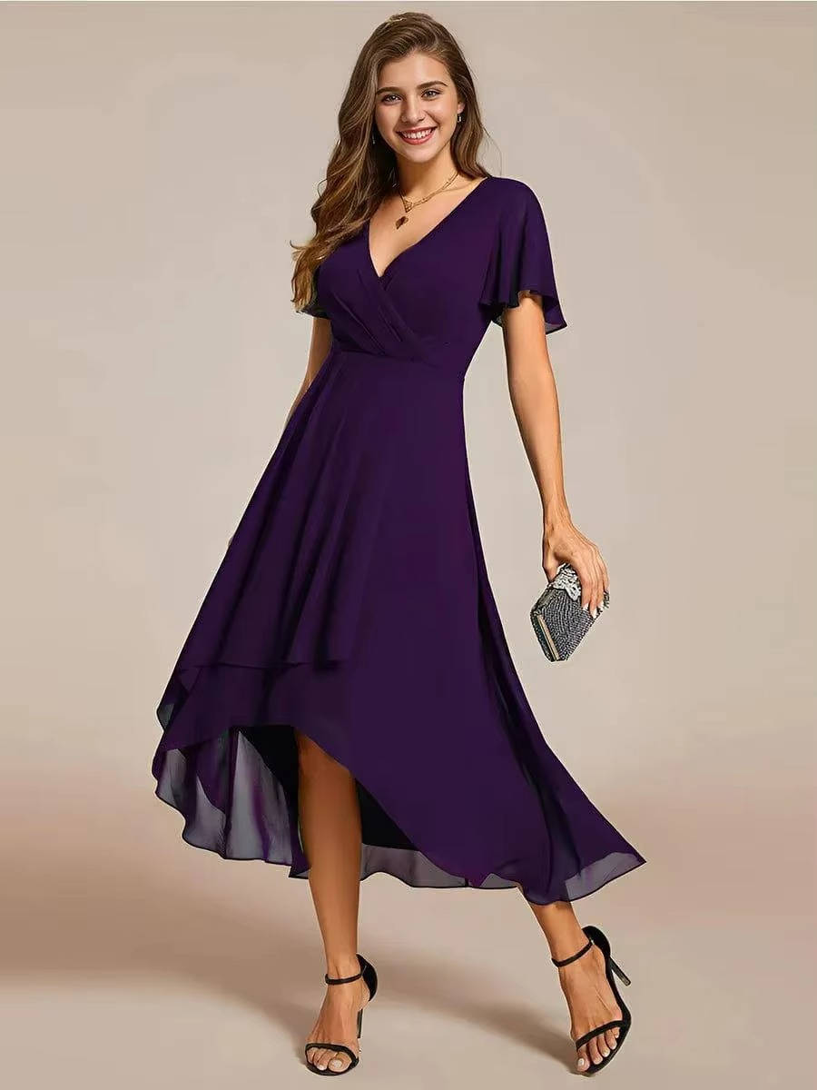 Scarlett™ | Women's V-Neck Wrap Midi Dress