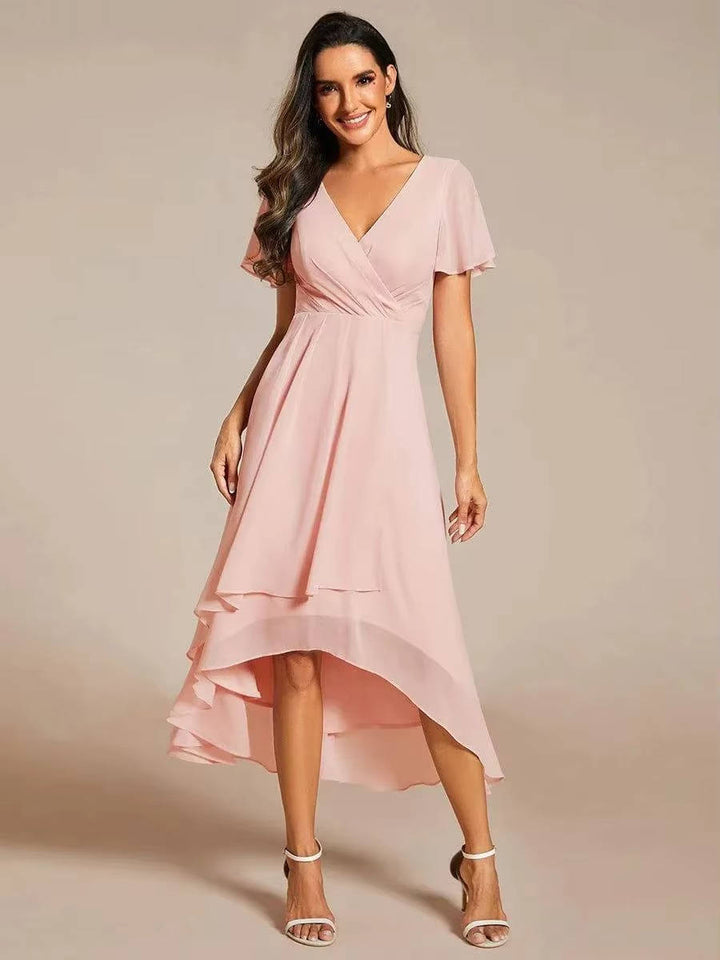 Scarlett™ | Women's V-Neck Wrap Midi Dress