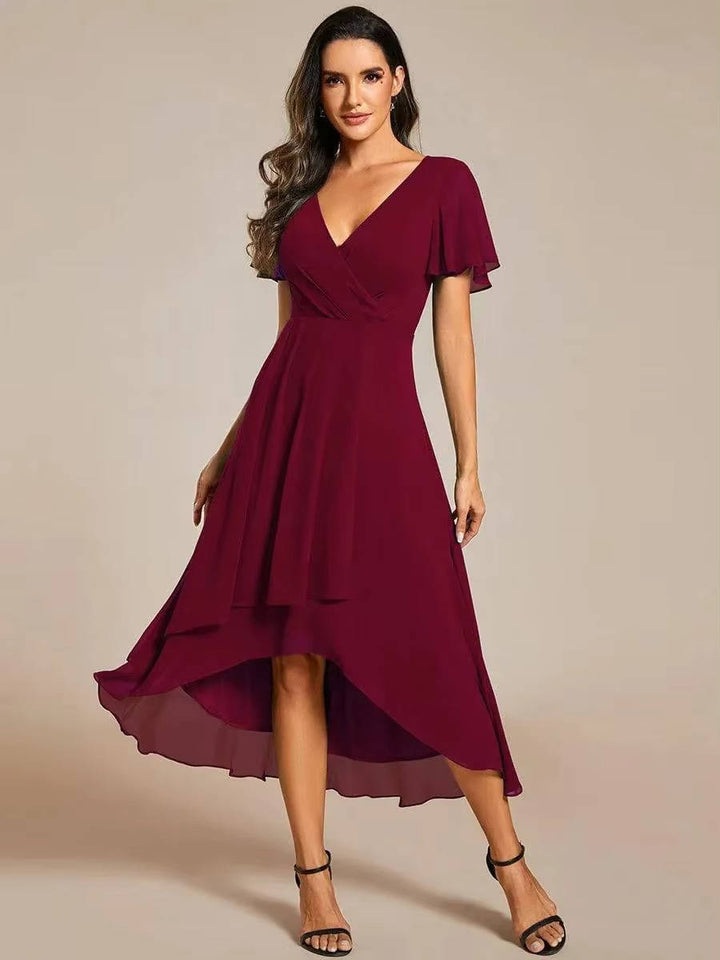 Scarlett™ | Women's V-Neck Wrap Midi Dress