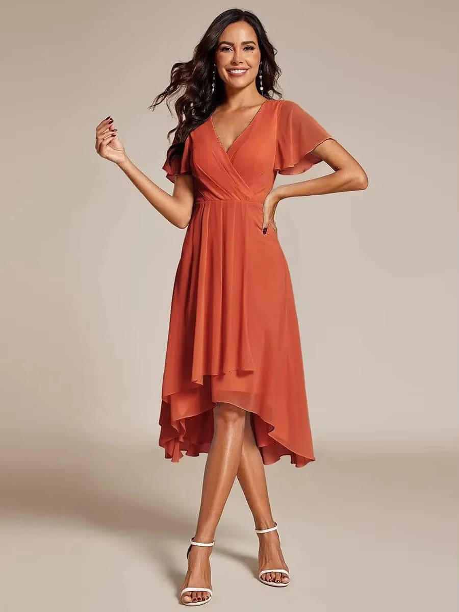 Scarlett™ | Women's V-Neck Wrap Midi Dress