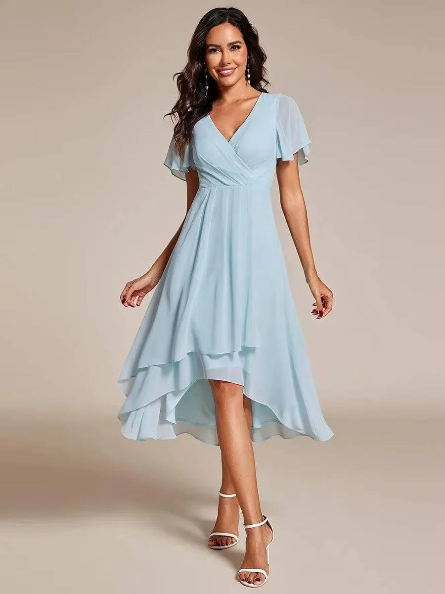 Scarlett™ | Women's V-Neck Wrap Midi Dress