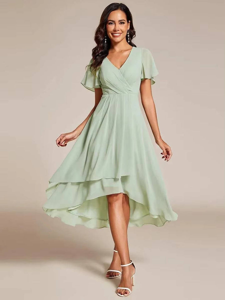 Scarlett™ | Women's V-Neck Wrap Midi Dress