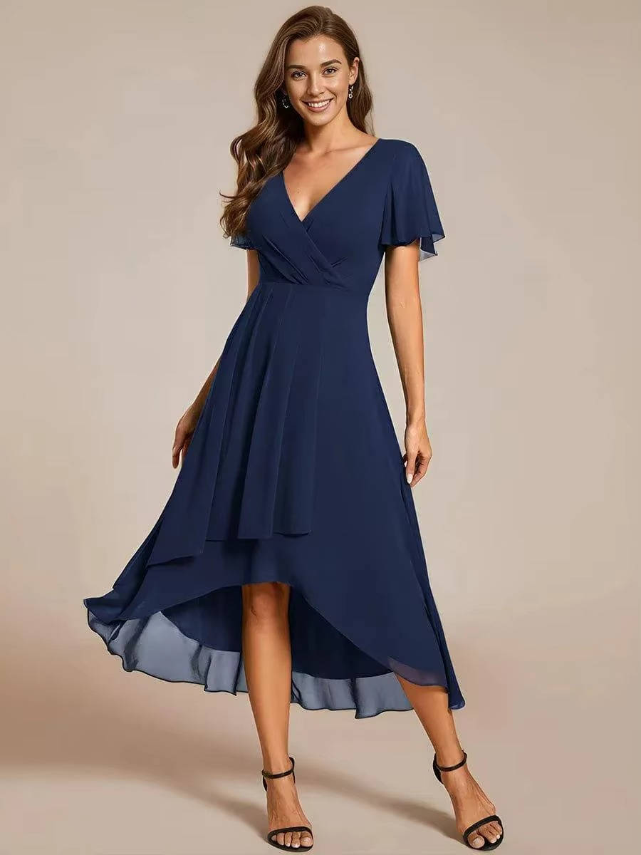 Scarlett™ | Women's V-Neck Wrap Midi Dress