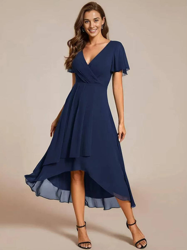 Scarlett™ | Women's V-Neck Wrap Midi Dress