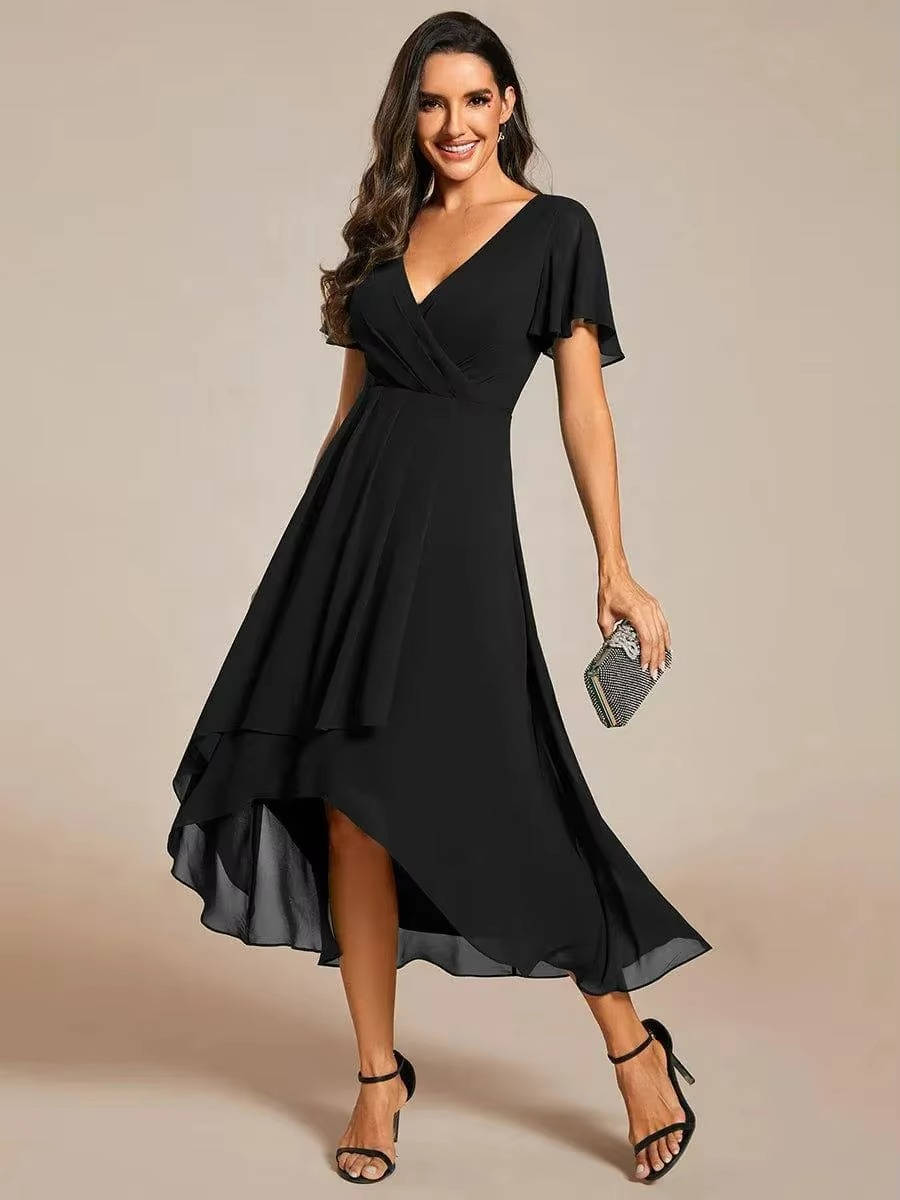 Scarlett™ | Women's V-Neck Wrap Midi Dress