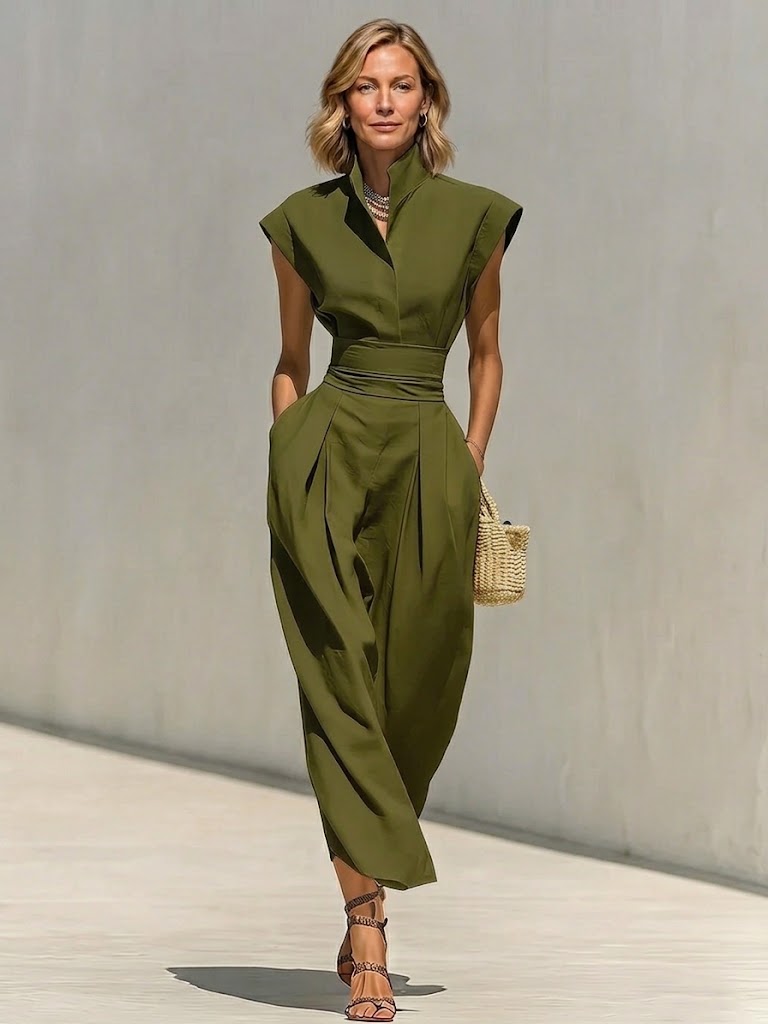 Sabine | High-Neck Two-Piece Skirt Set