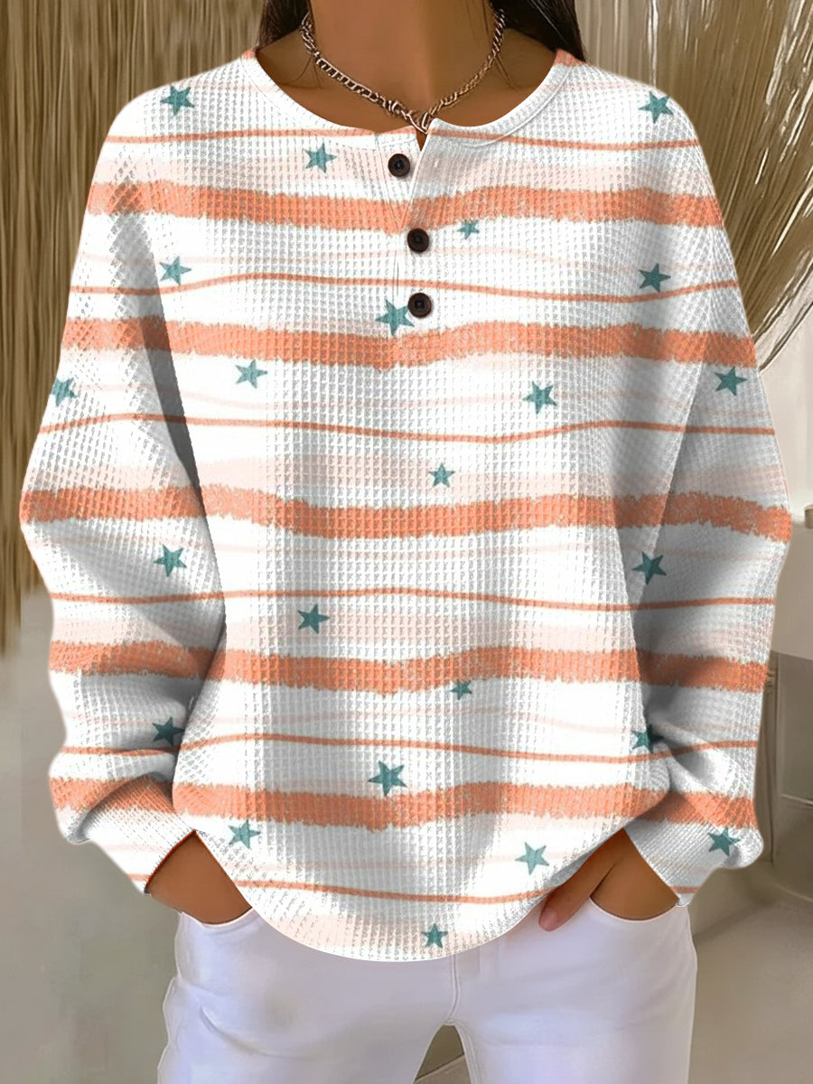 Tara | Striped Sweater with Star Design