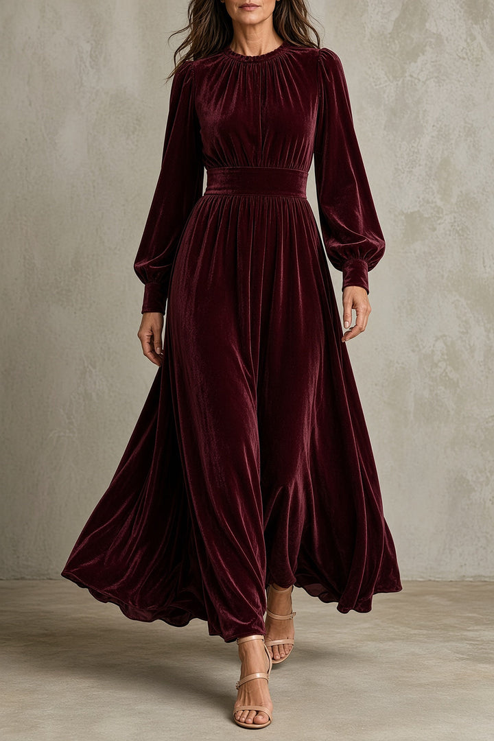 Rhea | Flowing Pleated Maxi Dress