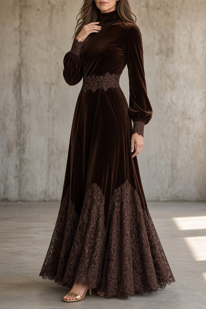 Giselle | Lace-Trimmed Maxi Dress