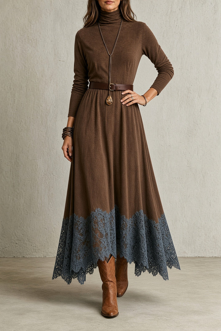 Abigail | Lace-Hem Maxi Dress
