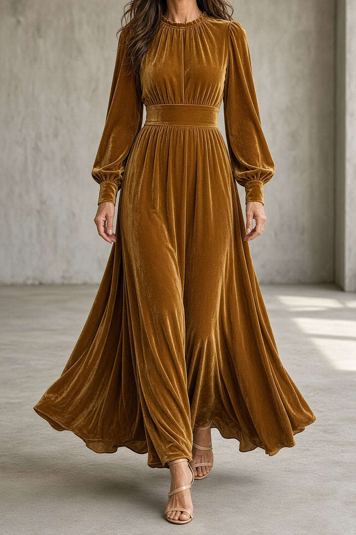 Rhea | Flowing Pleated Maxi Dress