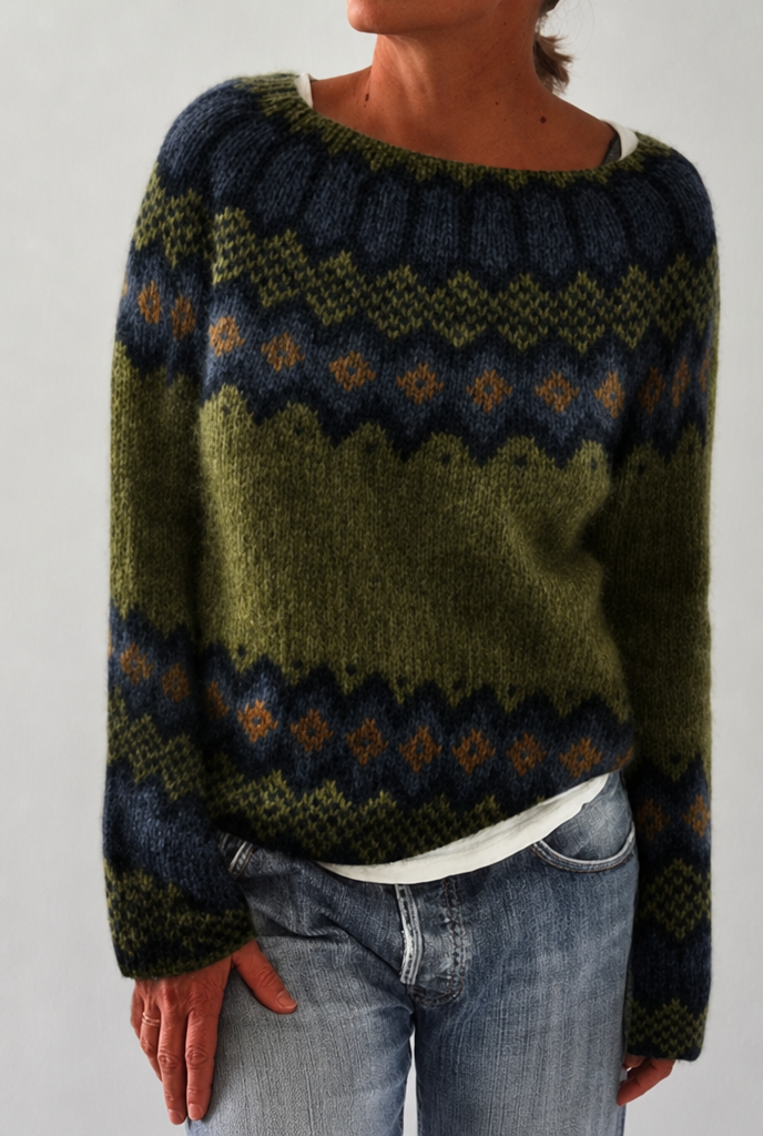 Wrenley™ | Traditional Nordic Pattern Knit Sweater