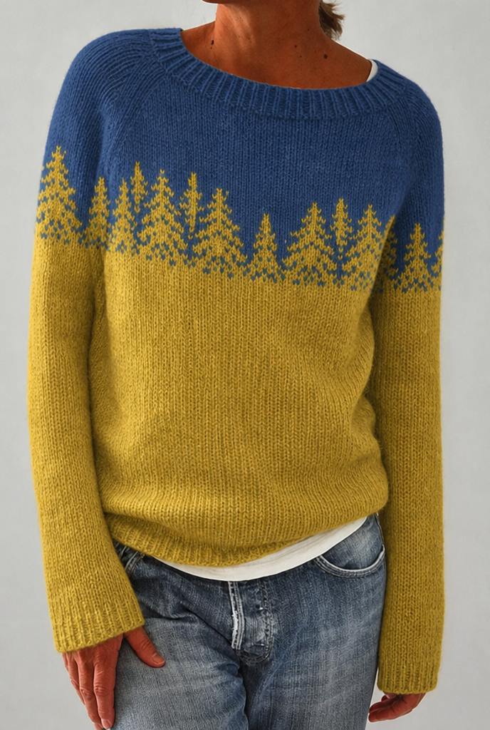 Callie™ | Retro Fair Isle Knit Sweater