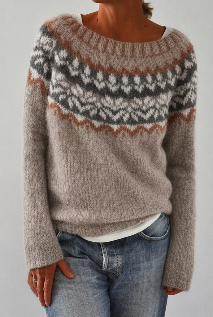 Paisley™ | Relaxed Nordic Style Knit Sweater