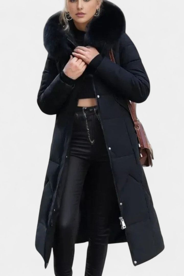 Maisha Winter Coat with Stylish Hood and Flattering Fit