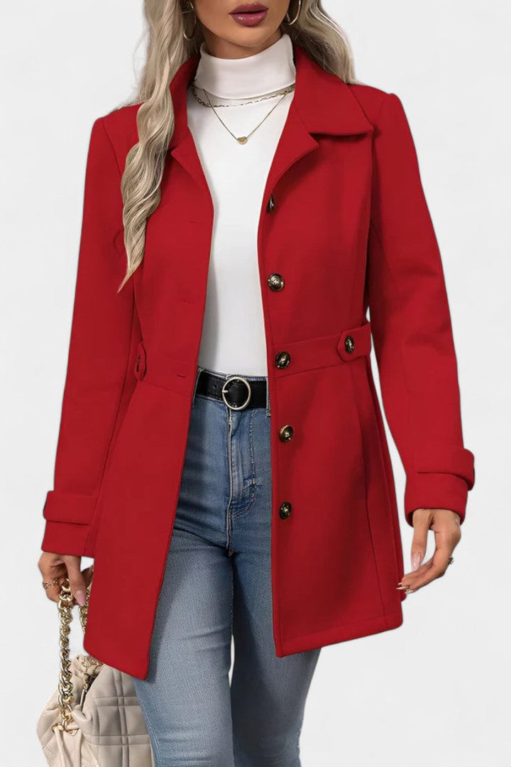 Cléophée Tailored Blazer with Lapels and Button Fastening