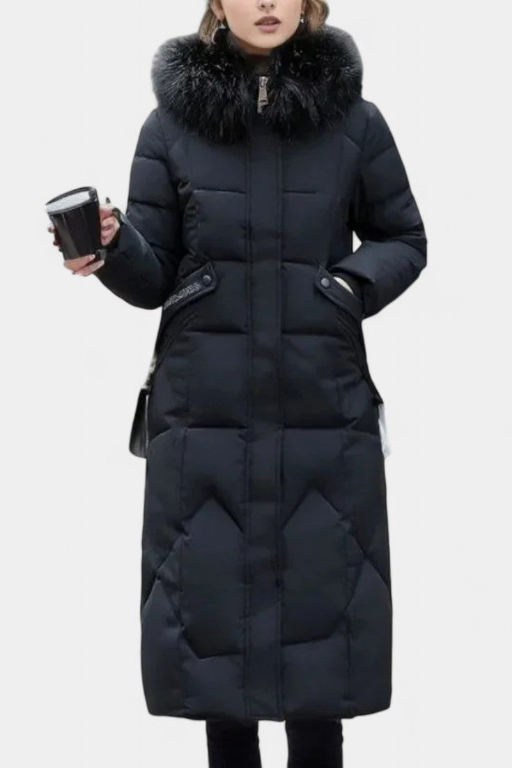 Maisha Winter Coat with Stylish Hood and Flattering Fit