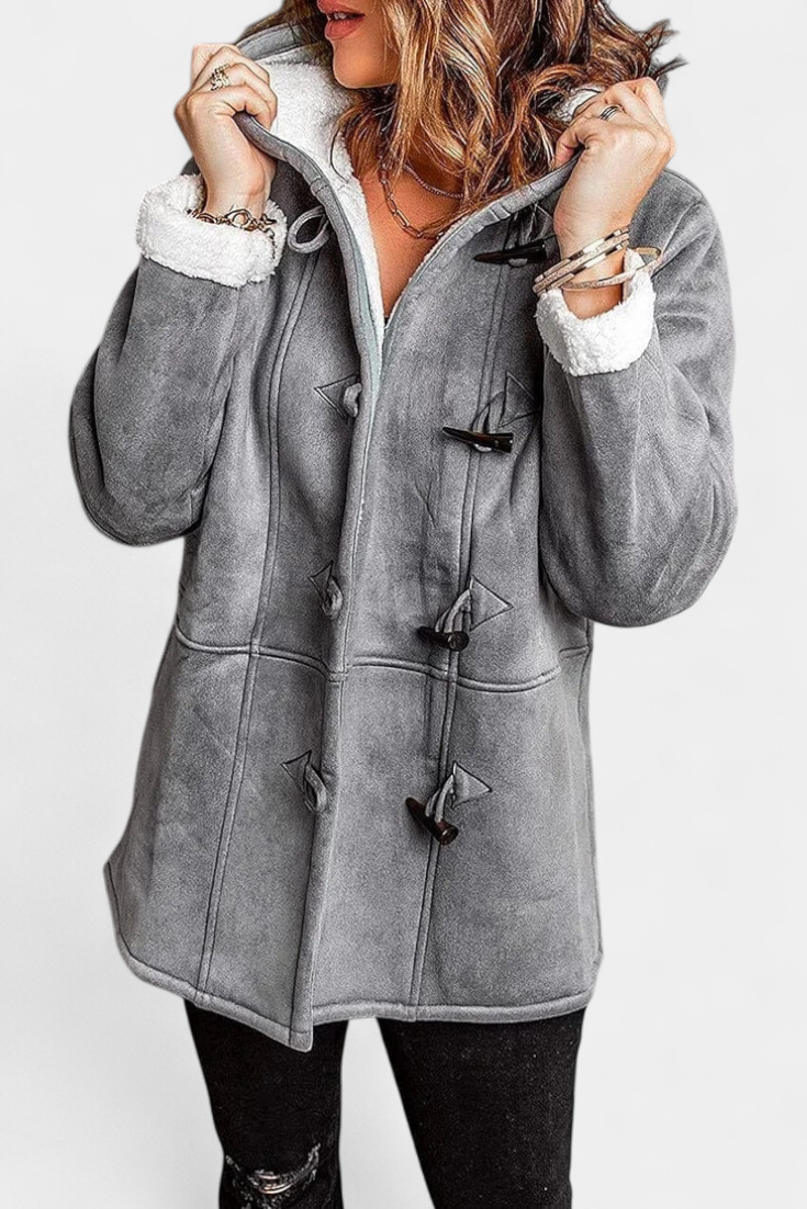 Jessa Chic Long Hooded Overcoat